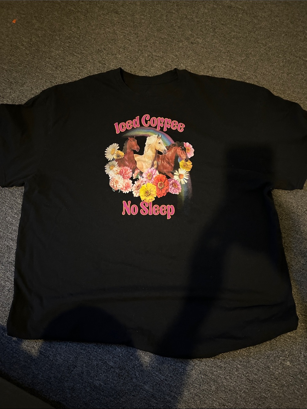 Iced Coffee No Sleep Graphic Tee - Horses